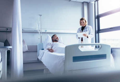 Medical Markets - Hospital patient and doctor