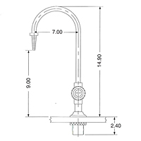Bench Mount Non-Recirculating Gooseneck
