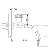 Wall Mount Non-Recirculating Gooseneck