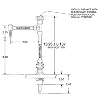 Bench Mount Faucet w/Vacuum Breaker