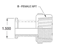 Maxi Tri-Clamp x NPT-2 FNPT