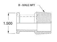 Maxi Tri-Clamp x NPT-2 MNPT