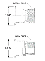 2" Tri-Clamp x NPT-2