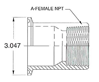 2-1/2" Tri-Clamp x NPT-2 FNPT