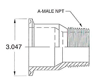 2-1/2" Tri-Clamp x NPT-2 MNPT