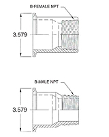 3" Tri-Clamp x NPT-2