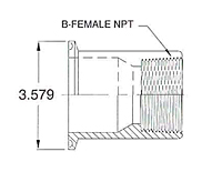 3" Tri-Clamp x NPT-2 FNPT
