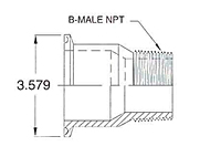 3" Tri-Clamp x NPT-2 MNPT