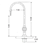 Bench Mount Non-Recirculating Gooseneck