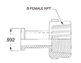 Mini Tri-Clamp x NPT-2 FNPT