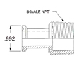 Mini Tri-Clamp x NPT-2 MNPT