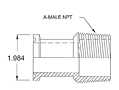 1" Ladish x NPT-2 MNPT