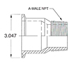 2-1/2" Tri-Clamp x NPT-2 MNPT