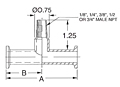 Tri-Clamp x NPT Tee-2 MNPT